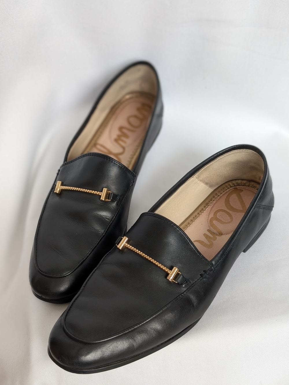 Sam Edelman Lior Black Leather Bit Loafers Women's Size 9M Slip On Classic Shoes